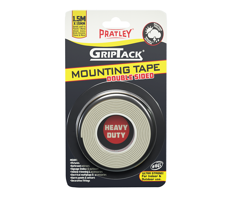 Pratley GripTack® Double Sided Mounting Tape 1.5MX19MM