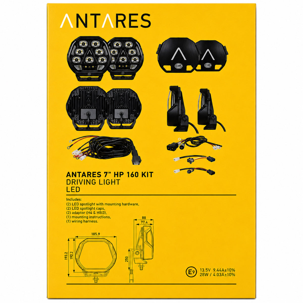 Hella Antares 7" LED Aux Lamp Set