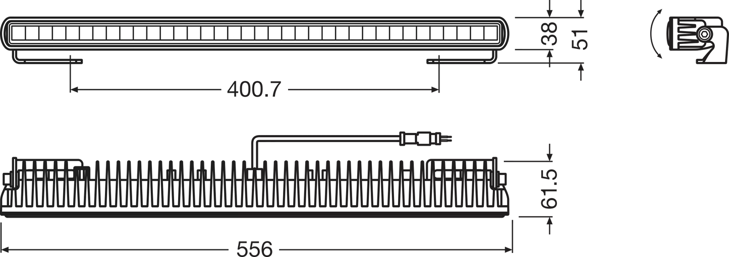 LEDriving® LIGHTBAR SX500-SP - 22 inch UltraSlim (single)