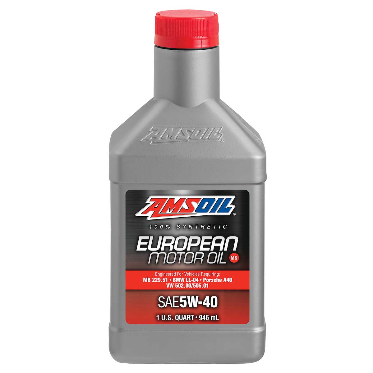 AMSOIL 5W-40 MS 100% Synthetic European Motor (AFLQT) Oil - 946ml