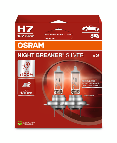 H7 Night Breaker Silver +100%