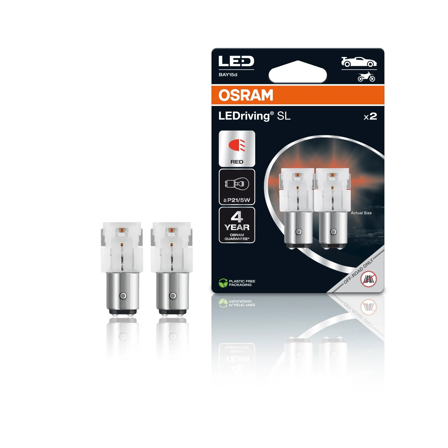 Osram LEDriving SL P21/5W RED