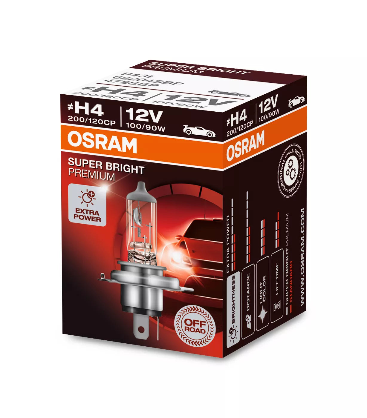 Osram H4 Super Bright Premium 12V 100/90W