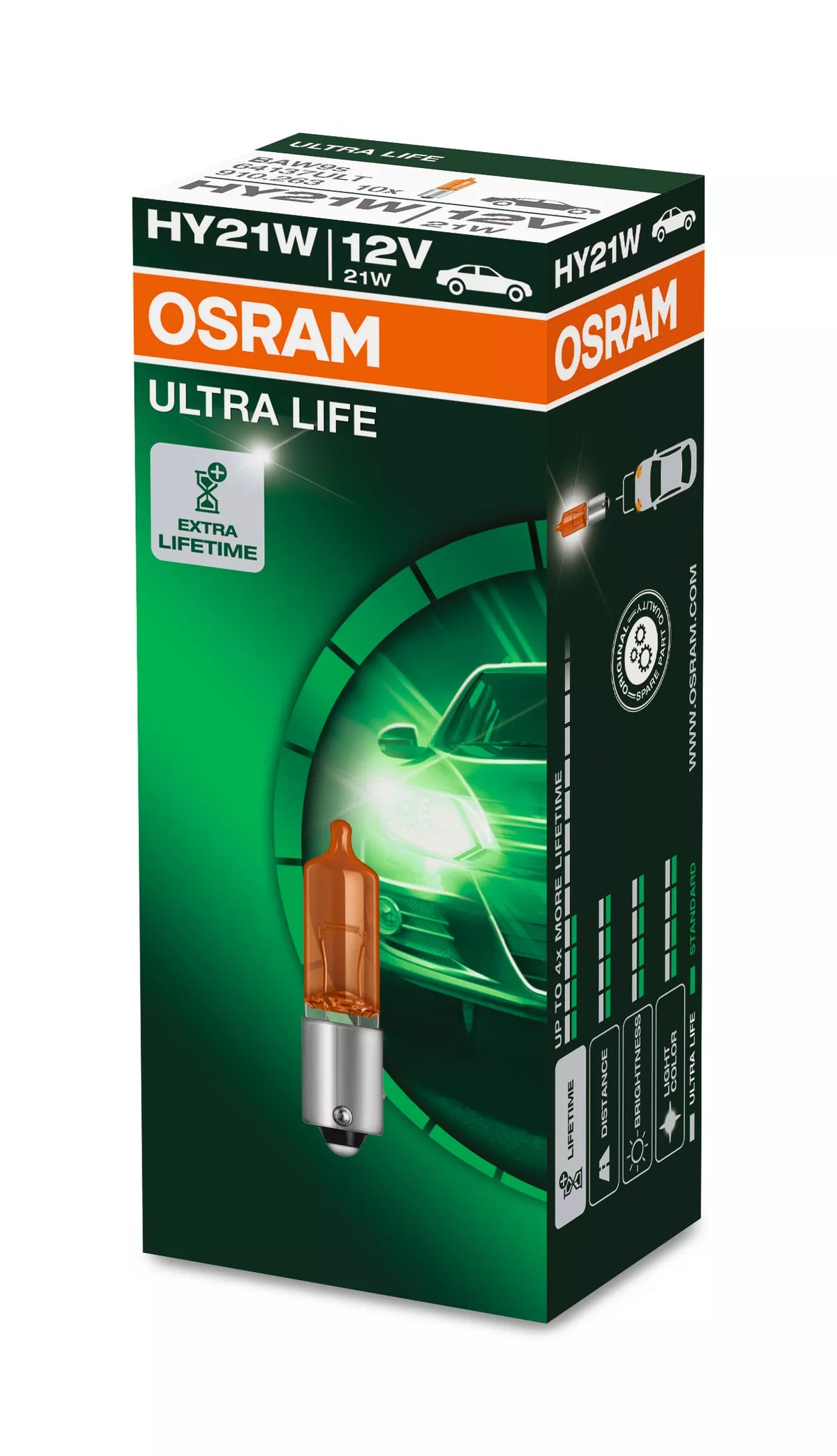 Osram Ultra Life HY21W box of 10